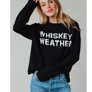 Vince Camuto Black Whiskey Weather Sweater L